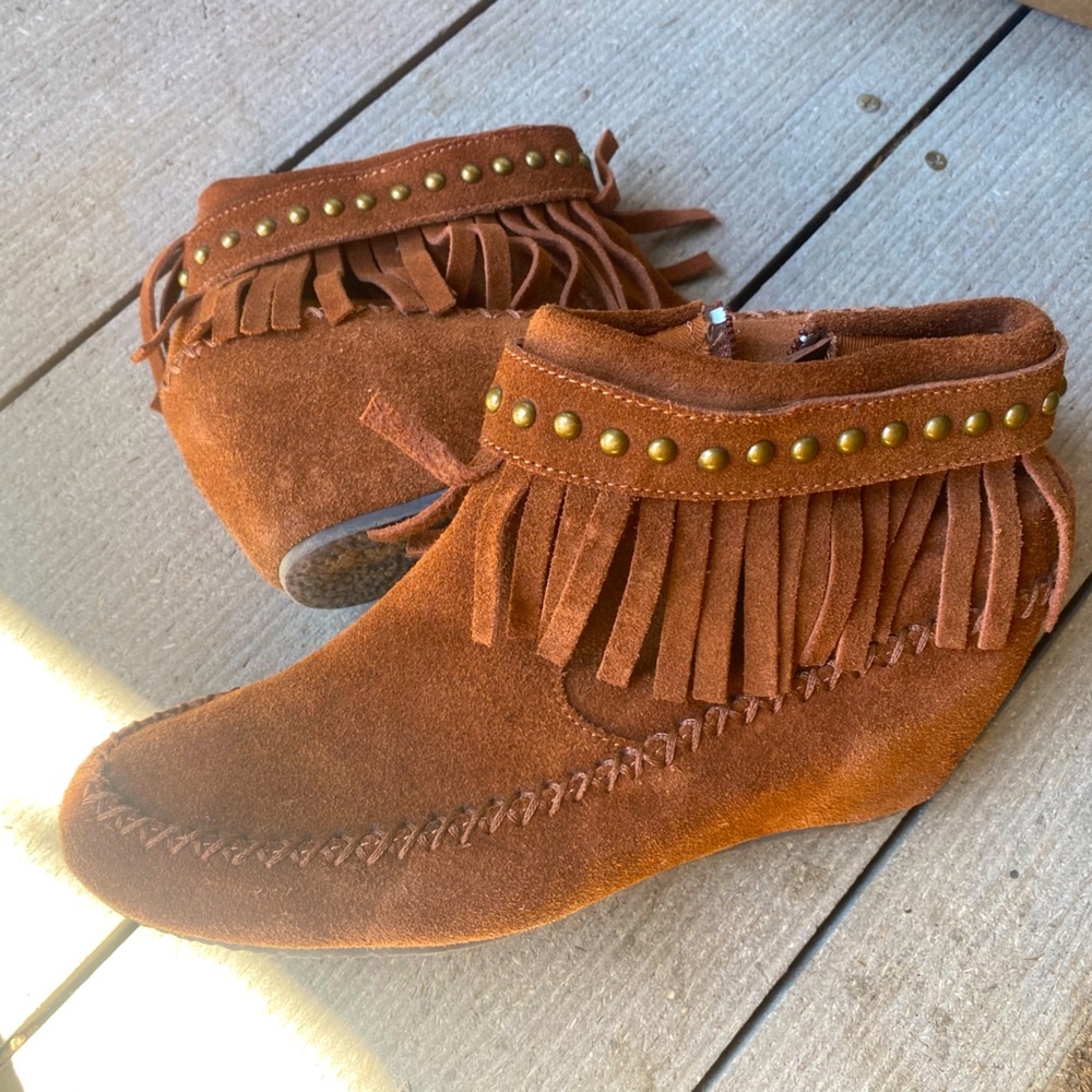 Aldo suede platform moccasins new without box